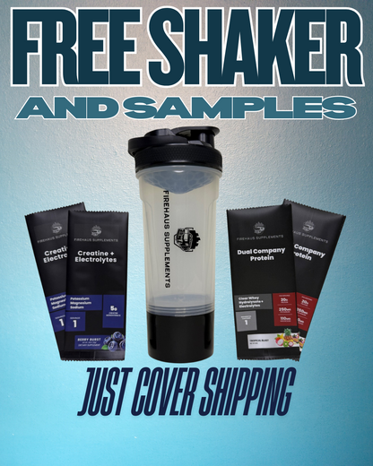 Shaker Bottle and Sample Pack